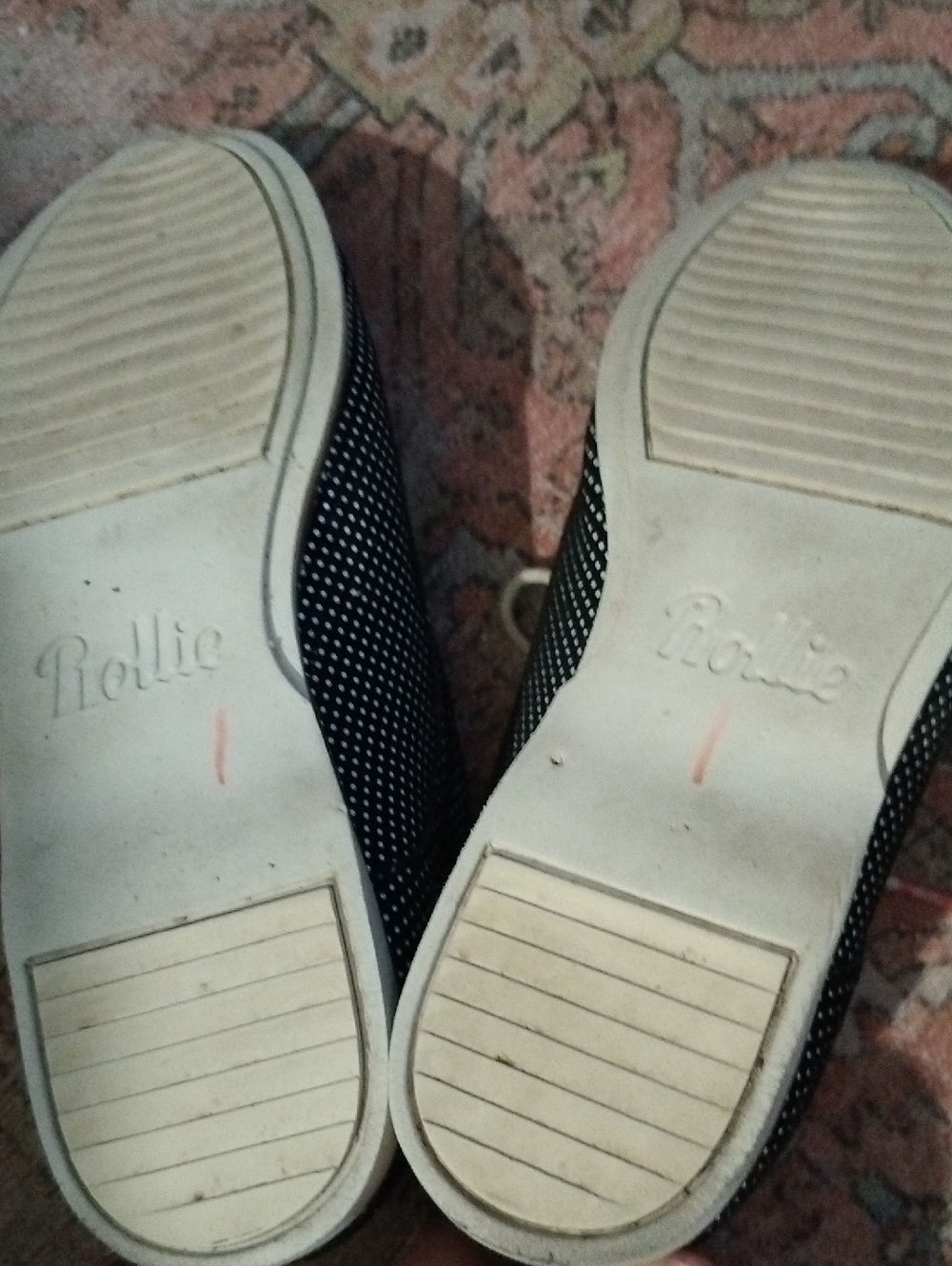 Rollie DERBIE Black/White Polka Dot Black Dream Leather Lace-Up Shoes - 38 /7.5 - Picture 5 of 7